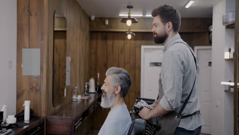 barber shop - haircut in progress