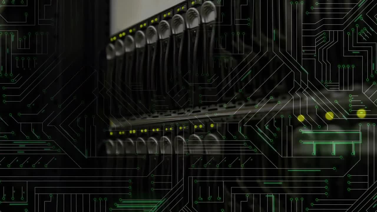 hardware de computadora y placa de circuito incandescente