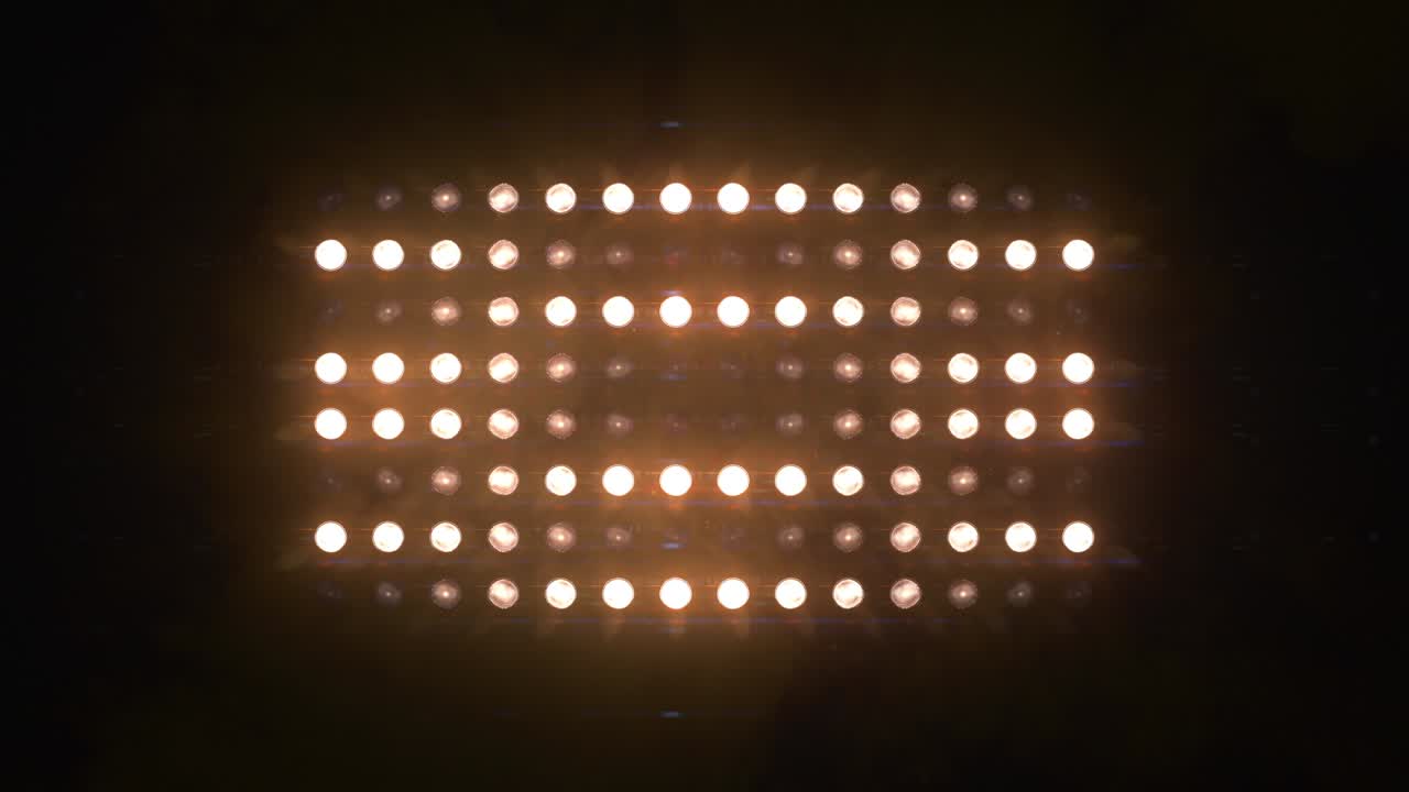Animazioni in loop di proiettori ambra lampeggianti. Parete luminosa lampeggiante 14x8