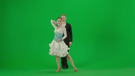 ballroom dancers on green screen