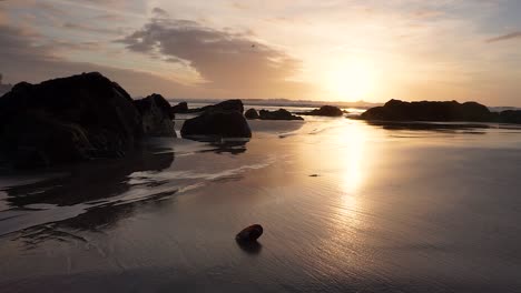 sunset static shot in slow motion