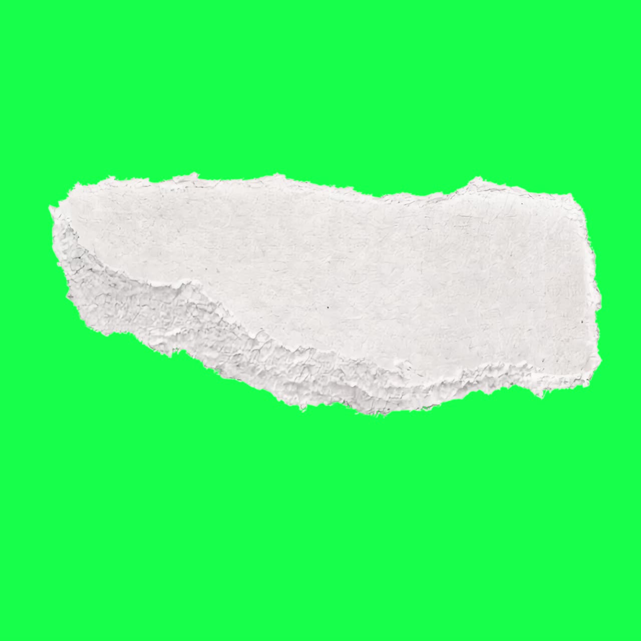 Torn paper animation, transparent 4K video, green screen