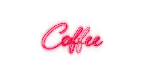 Coffee-sign-in-red-neon-on-white-background