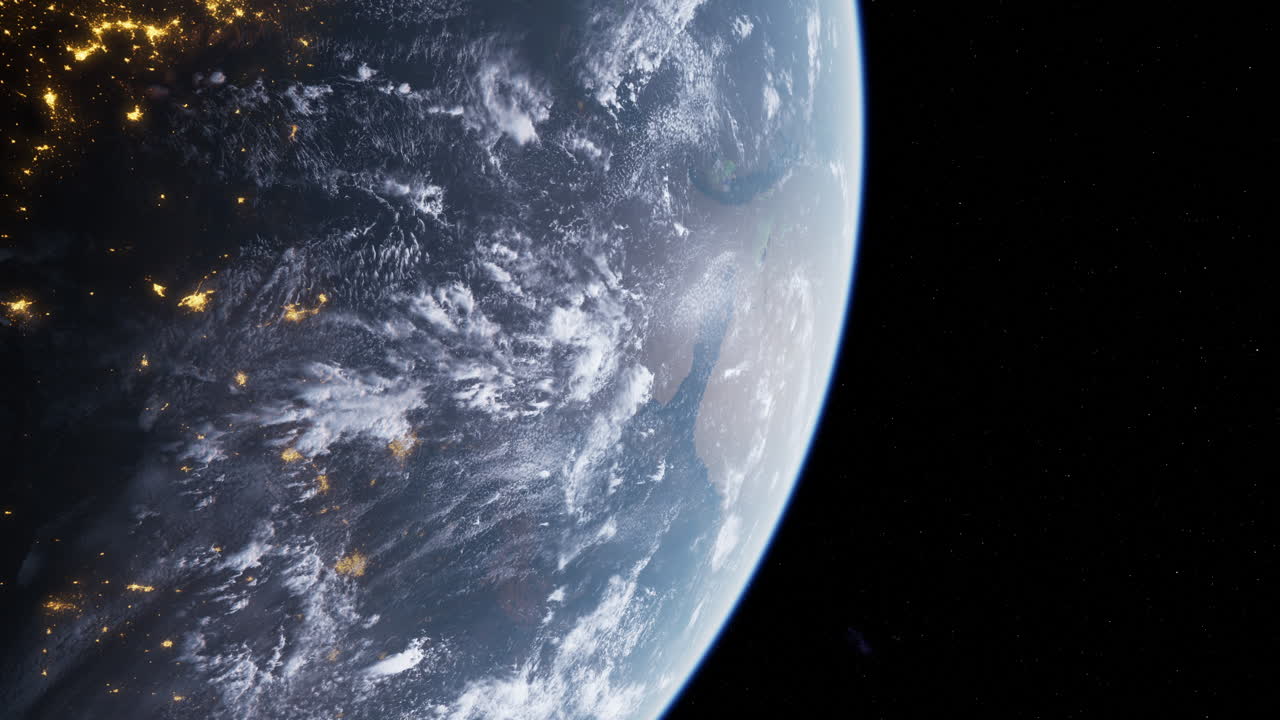 земля ночью из космоса