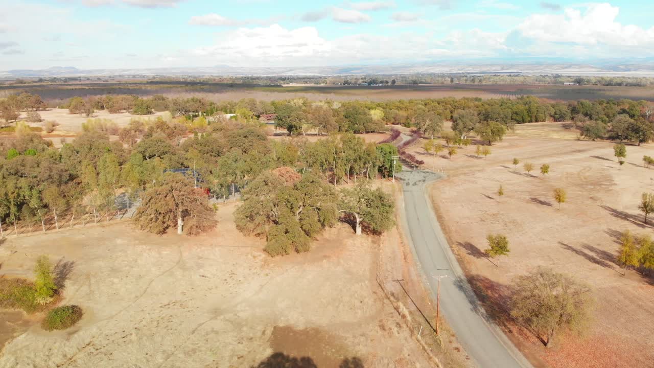 Aerial View of a Beautiful Autumn Countryside