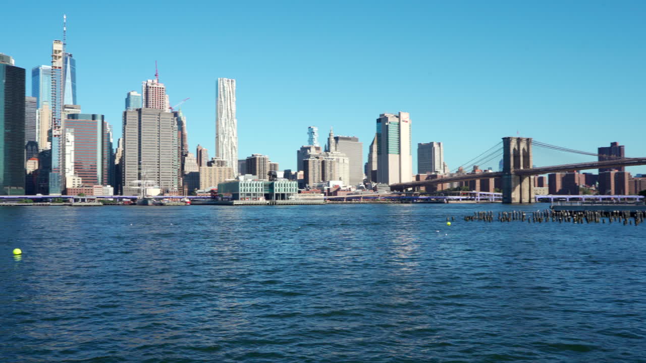 DUMBO view from Manhattan New York summer morning