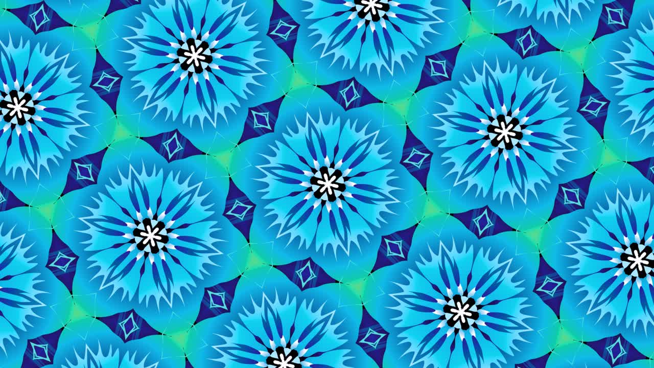 secuencia de patrones coloridos de un caleidoscopio. 4k efecto de movimiento abstractamente colorido del fondo gráfico. ilusión óptica. los objetos cambian de forma y tamaño al azar.