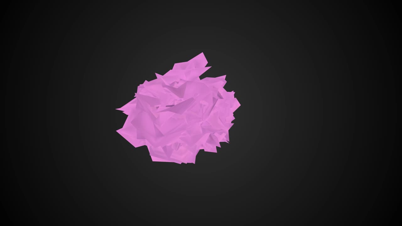 4k primer plano de una bola de papel arrugada en un bucle