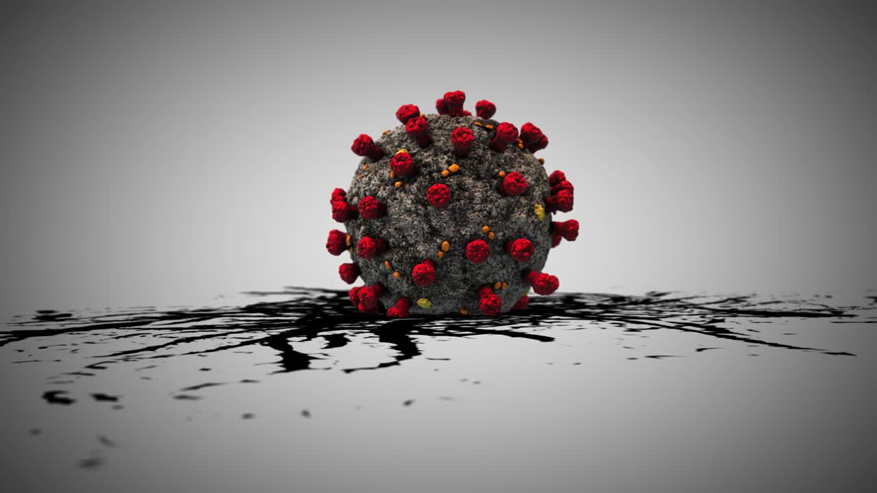 coronavirus (covid-19) se extiende el concepto de la infección 3d renderización