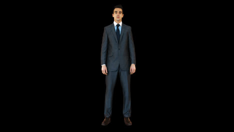 Businessman-standing-against-black-background