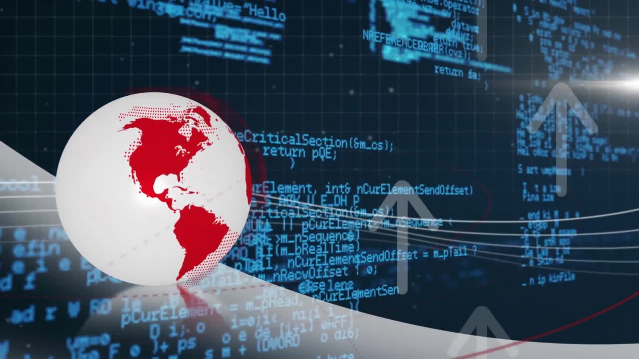 animación del globo y procesamiento de datos sobre flechas