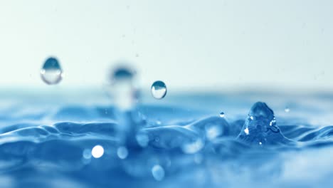 rain water drops falling in super slow motion.