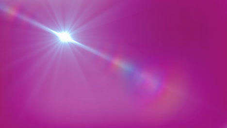 animación del destello de la lente moviéndose alrededor del fondo púrpura