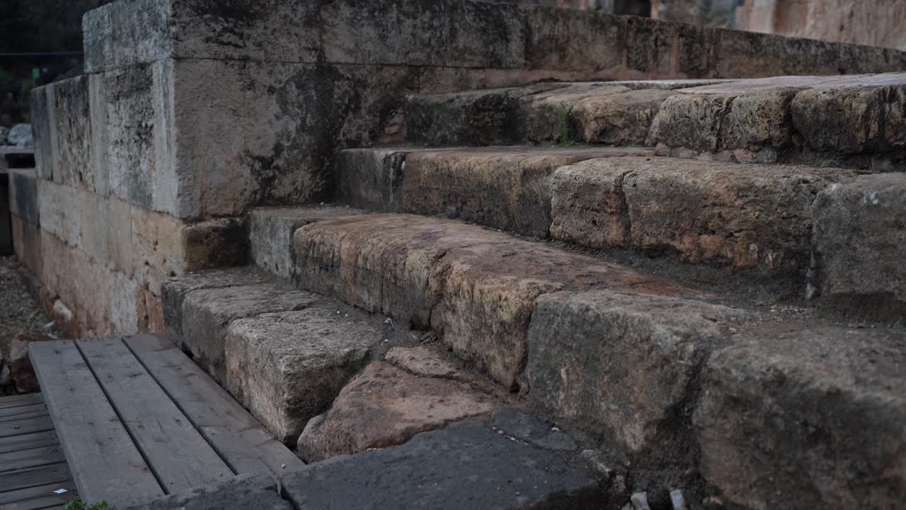 계단 고대 유적 카이사리아 필리피 이스라엘 고고학 및 성서 유적지