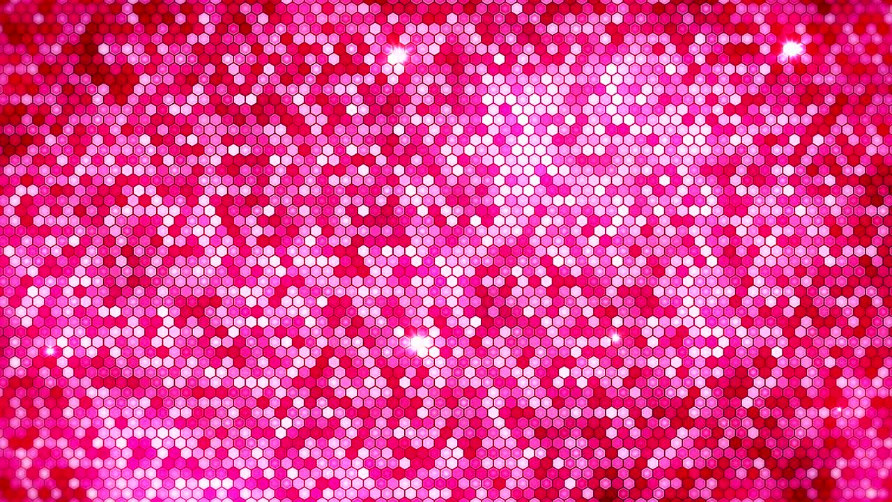 Red electric lightning honeycomb background. Glowing electric hexagon with shining light. Business technology loop animation.