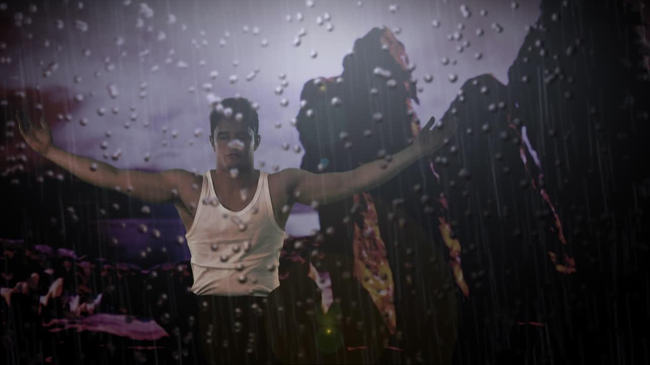 человек с протянутыми руками хвалит