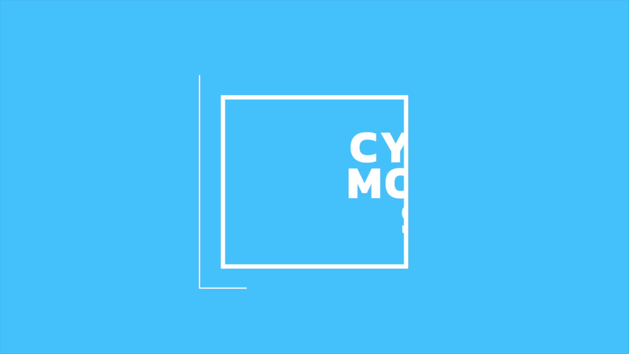 Modern Cyber Monday text in frame on blue gradient