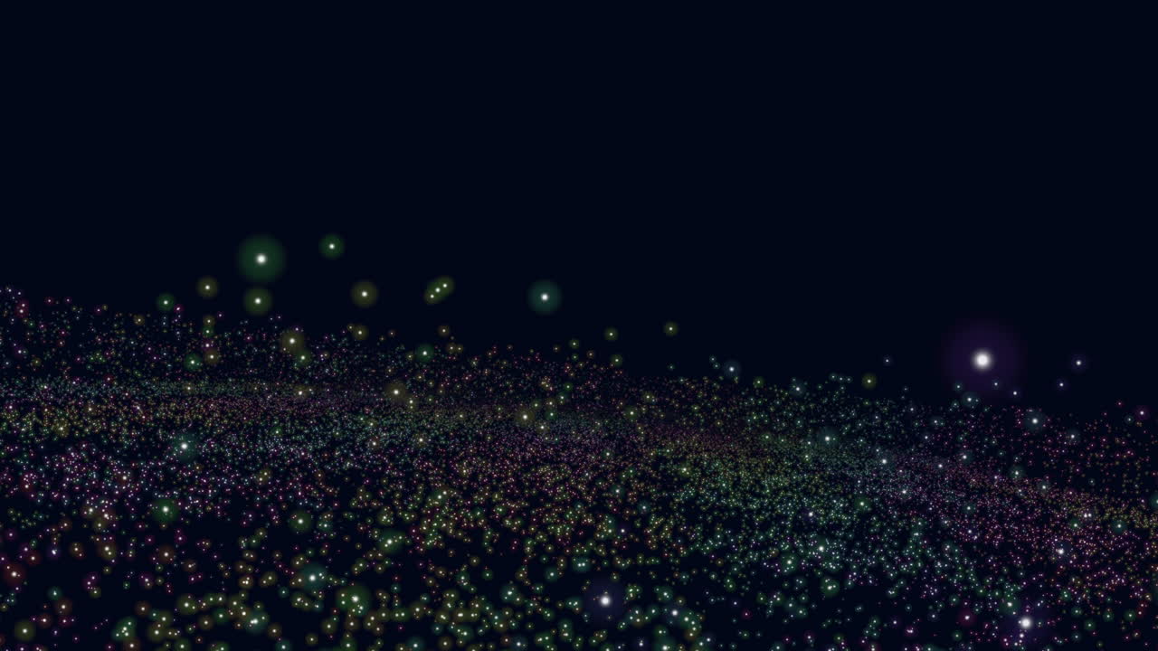 다채롭고 별이 가득한 하늘에서 움직이는 별들의 생동감 넘치는 3d 렌더링