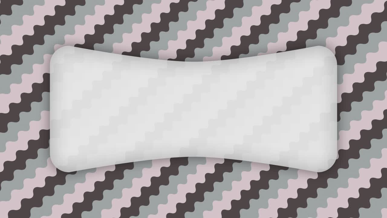 estandarte de marco blanco en formas onduladas grises animación