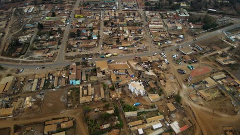 drone vista de la kenia rural