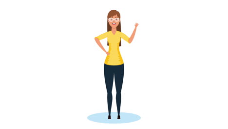 young businesswoman avatar character icon