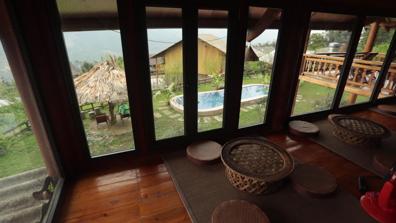 Relaxing View from a Mountaintop Villa with a Pool