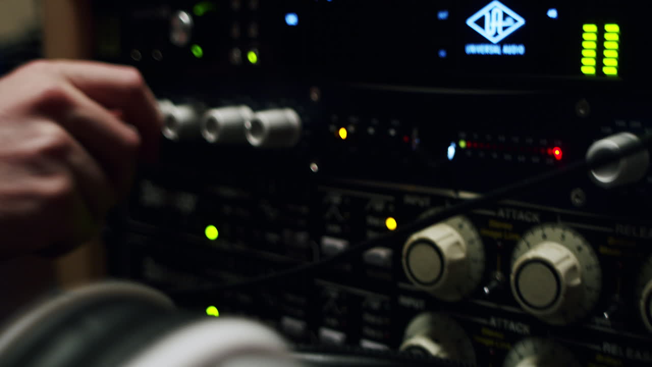 Audio Equipment in a Recording Studio