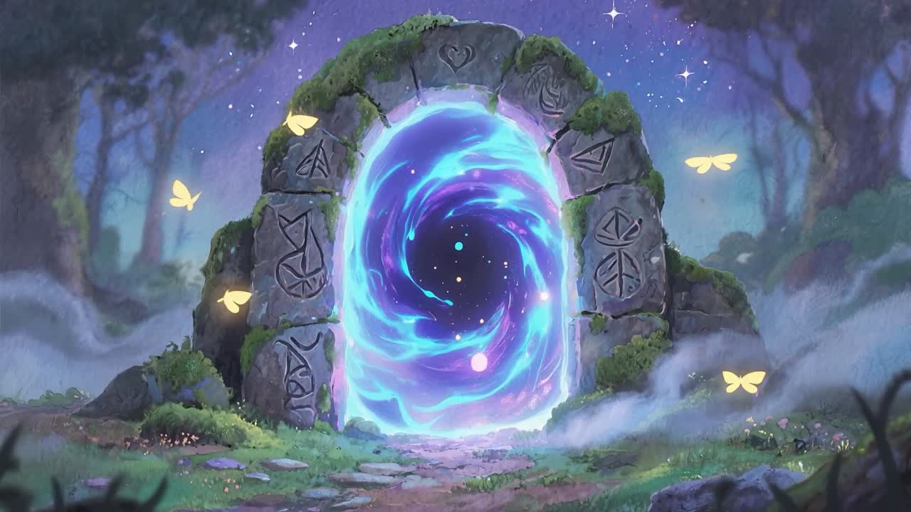 Magical Portal in a Forest