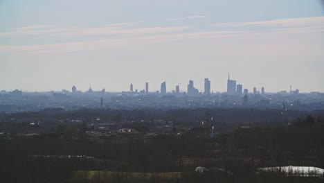 smog over de stad in europa