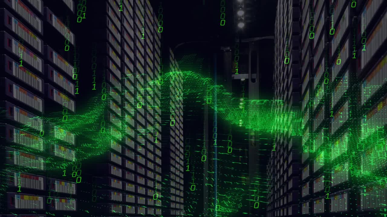 Animering af databehandling over serverrum