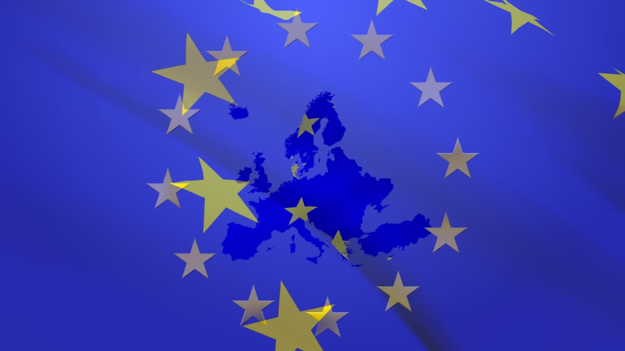 Animazione della bandiera dell'Unione Europea.