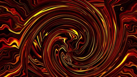 yellow gold red and orange neon colors spinning and blending around center abstract background. hypnotizing vortex fractal art. 4k 3d seamless animation loop neon retro wave palette for vj loop.