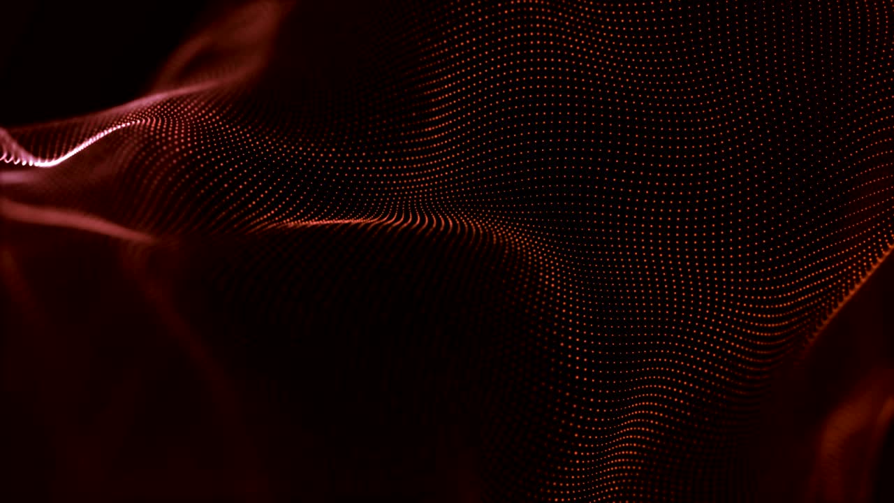 4k Abstract red background wave particles form. stock video | Premium ...