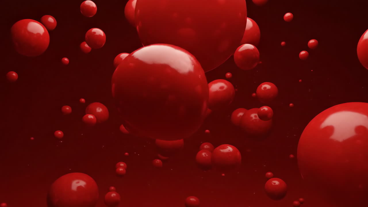 Abstract red spheres