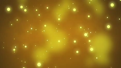 animation of yellow glowing spots falling on yellow background