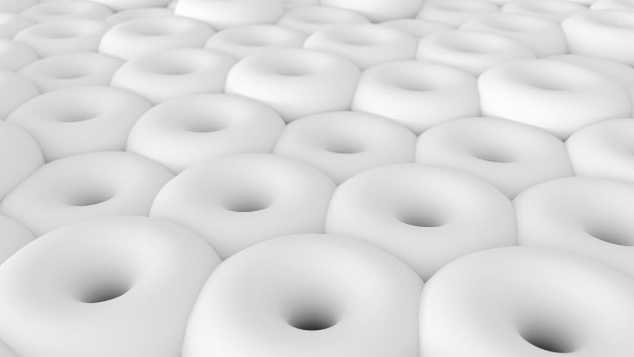 3d abstracto torus rosa formas de fondo. animación de bucle de renderización en 4k.