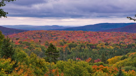 Herbstzeitraffer-In-Einem-Berg-Des-Mont-Tremblant-Nationalparks