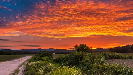 time lapse of clouds over blue ridge mountains in asheville north carolina