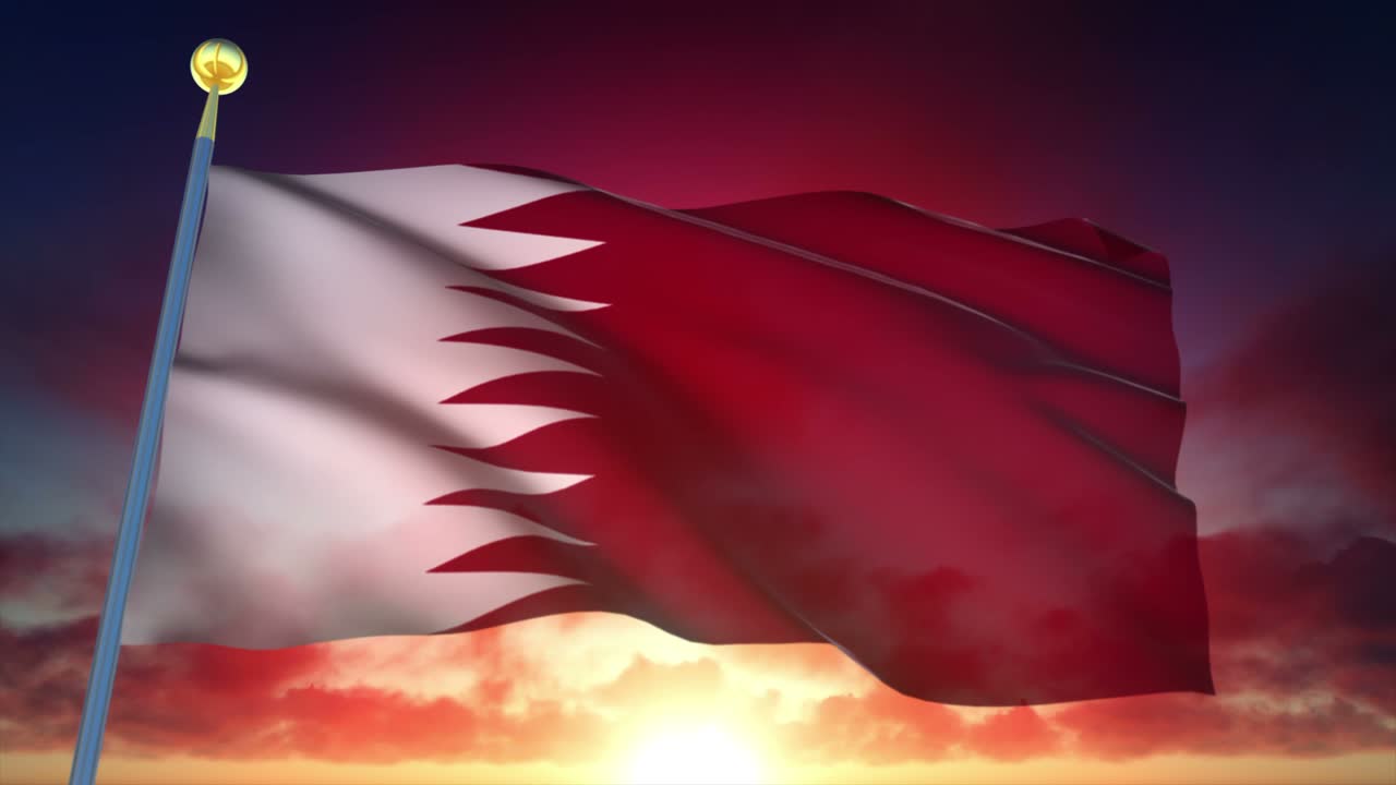 Bandiera del Qatar 4K altamente dettagliata e ripetibile