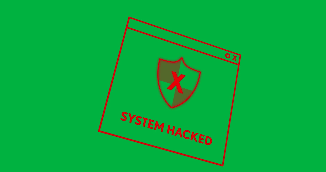 Animazione di elaborazione dati di virus su schermo su sfondo trasparente