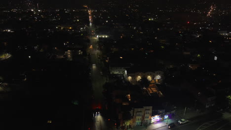 Aerial,-4th-of-July-fireworks-in-a-neighborhood-in-San-Francisco,-United-States