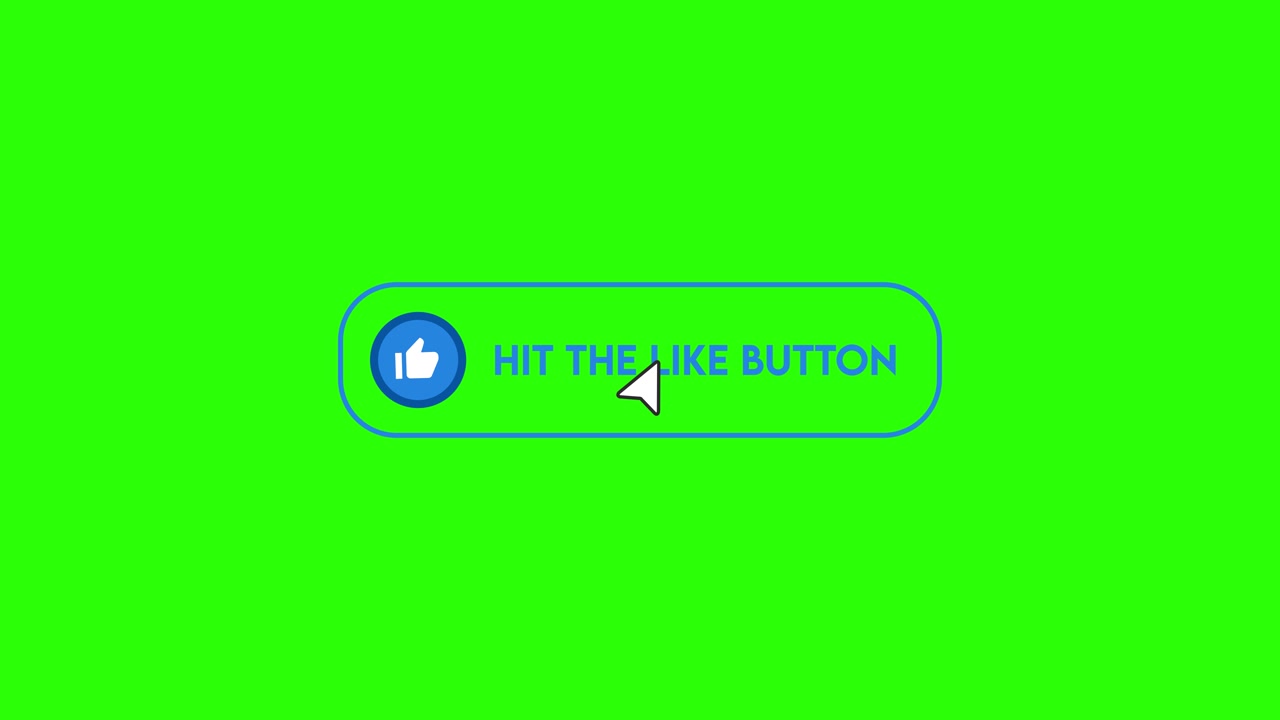 Like and Thank You Buttons on Green Screen