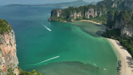 aerial view over railay west beach