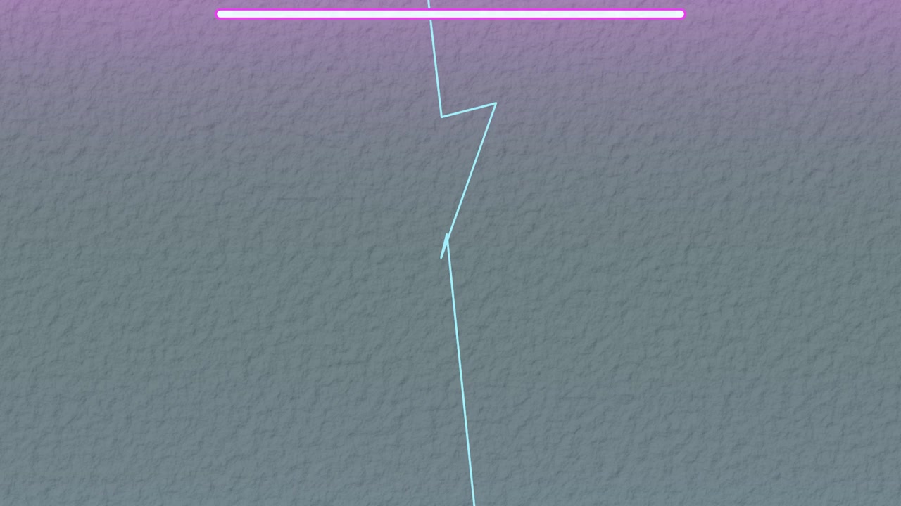 Abstract Neon Lightning Bolt Animation on Textured Background