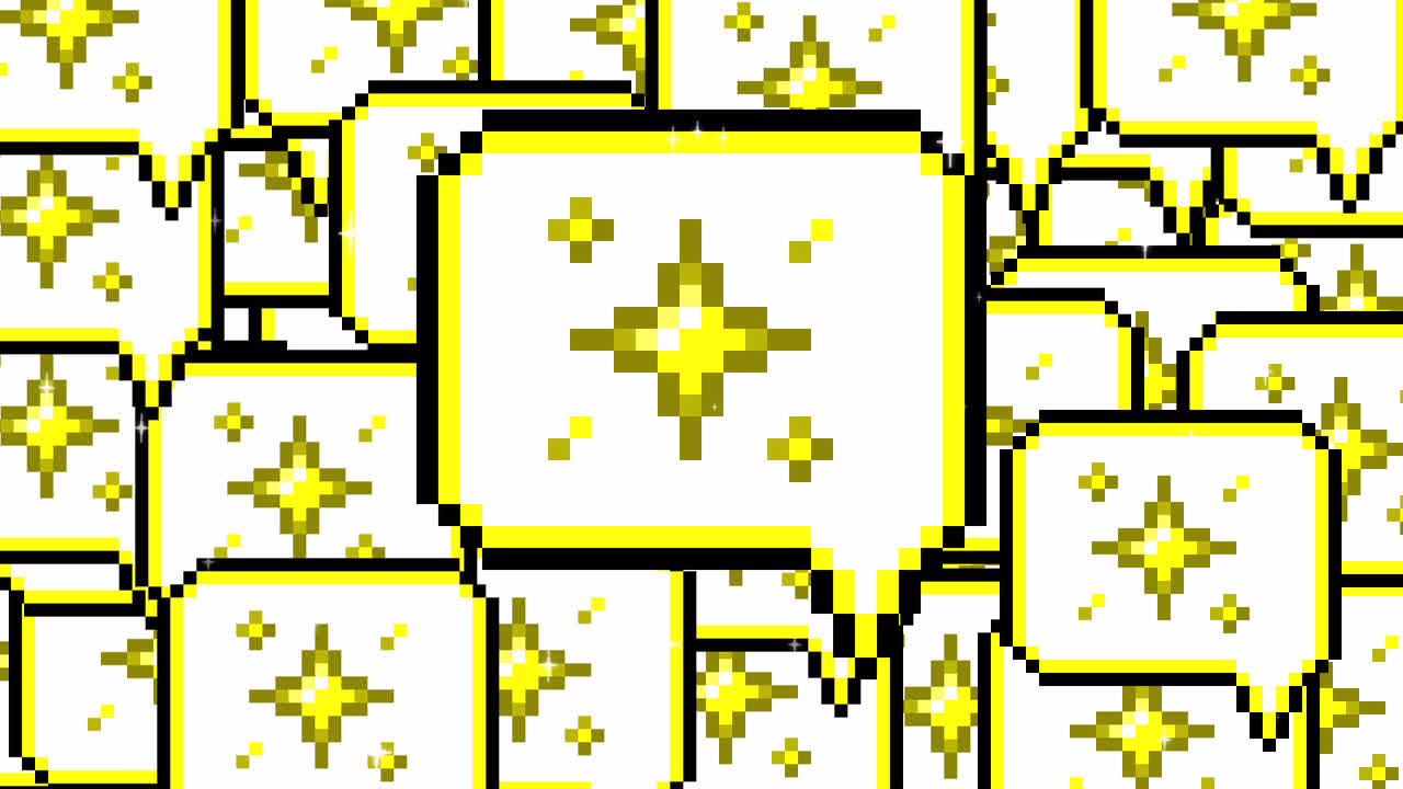 Pixel art pop up speech bubble icon particle Transitions. 1080p - 30 fps - Alpha Channel (2).mov