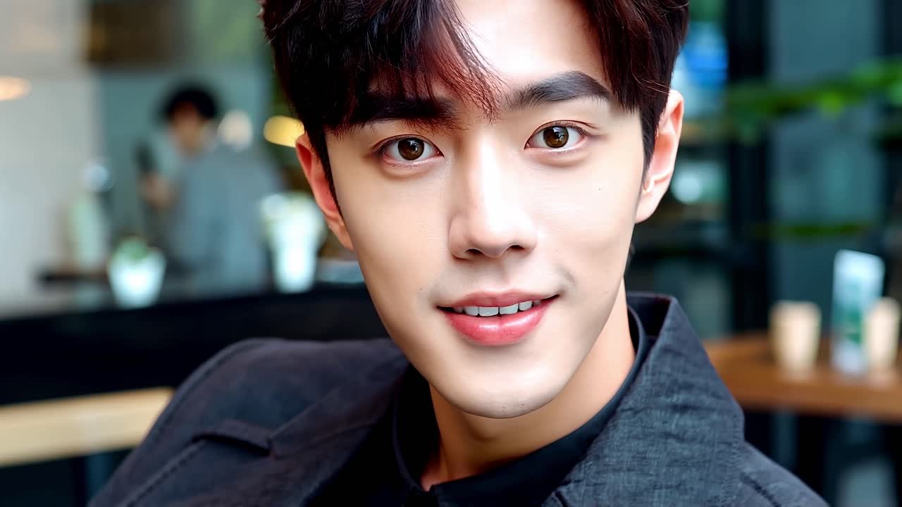 젊은 남자 의 클로즈업 초상화