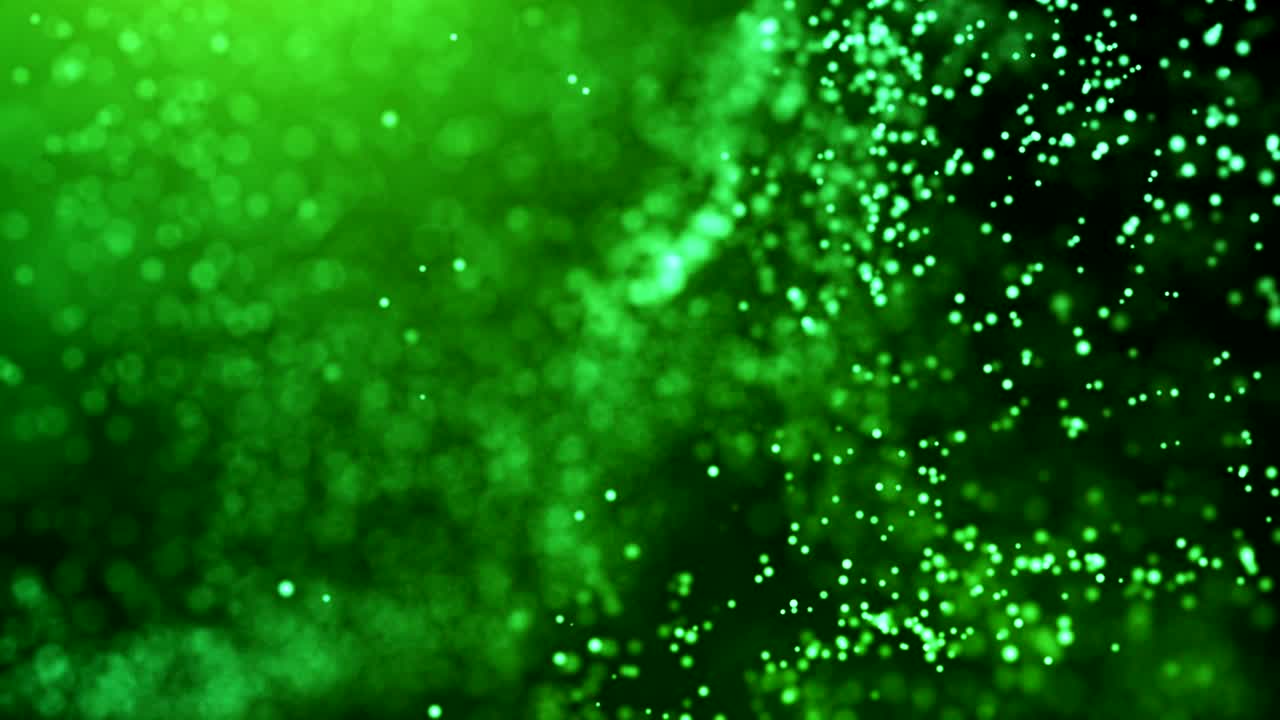 animación de fondo de movimiento abstracto partículas brillantes y polvo mágico que se forman en el flujo de ondas espaciales con rayos de luz.