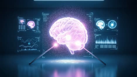 Innovative Brain Interface: A Digital Exploration of Neuroscience and Cognitive Function Through Futuristic Visualization Techniques