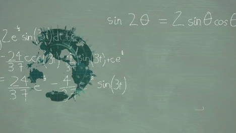 Animation-Der-Mathematischen-Datenverarbeitung-über-Dem-Globus