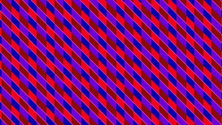Animazione composta da strisce colorate che si intersecano.